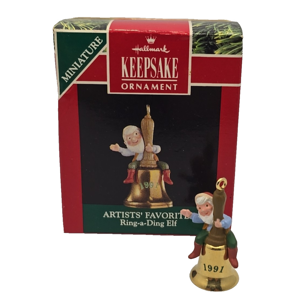 Hallmark Miniatureβ Ornament 1991 Ring-a-Ding Elf Artists' Favorites U328